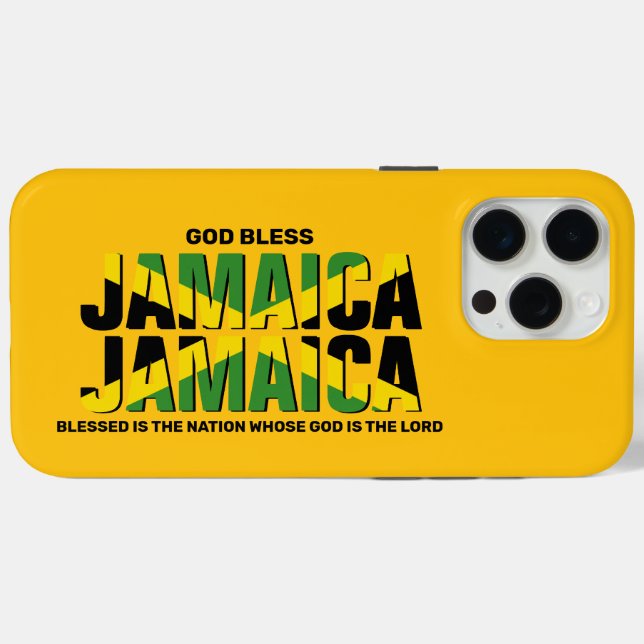 Coques Case-Mate iPhone Drapeau élégant DIEU BLESS JAMAICA JAMAICA (Verso (horizontal))