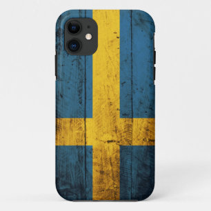 Coques Pour iPhone Drapeau en bois de la Suède