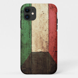 Coque iPhone 11 Drapeau en bois du Kowéit