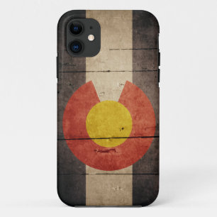 Coques Pour iPhone Drapeau en bois rocailleux du Colorado