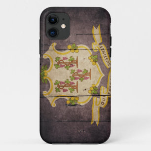 Coque Case-Mate iPhone Drapeau en bois rocailleux du Connecticut