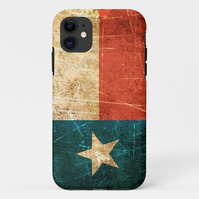 Coques Case-Mate iPhone Drapeau éraillé et porté du Texas (Dos)