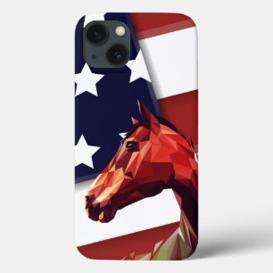 Case-Mate iPhone Case Drapeau et cheval patriotique américain