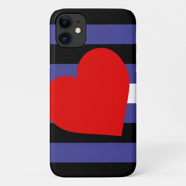 Coques Case-Mate iPhone Drapeau et cœur de fierté en cuir (Dos)