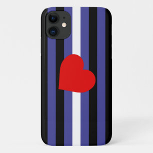 Case-Mate iPhone Case Drapeau et coeur de la Fierté en cuir