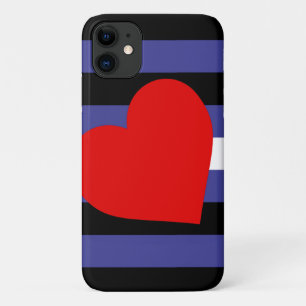 Case-Mate iPhone Case Drapeau et coeur de la Fierté en cuir