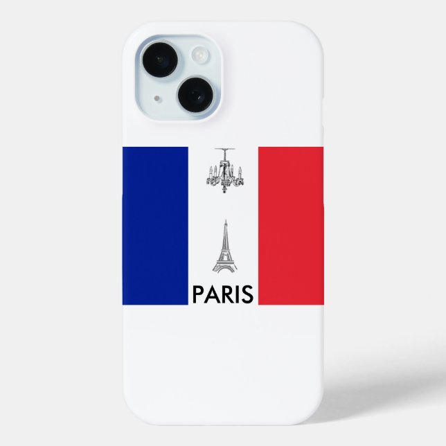 Coques Case-Mate iPhone Drapeau français à thème Paris (Verso)