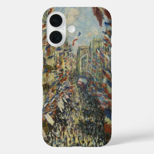 Coque Pour iPhone 16 Drapeau français vintage Monet Art de rue parisien