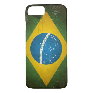 Coque Case-Mate Pour iPhone Drapeau Grunge Brazil