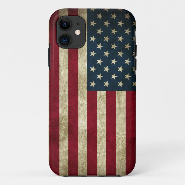Coques Case-Mate iPhone Drapeau grunge des USA (Dos)