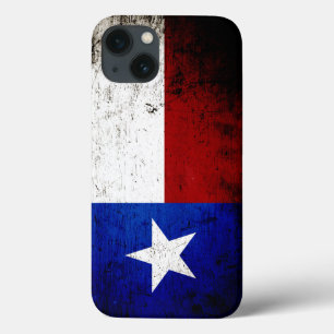iPhone 13 Case Drapeau grunge noir d'état du Texas