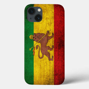 Etui iPhone 13 Drapeau grunge vintage de Rastafarian