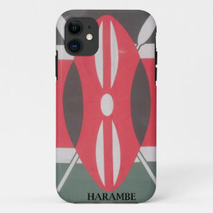 Coque iPhone 11 Drapeau Harambe vintage Kenya