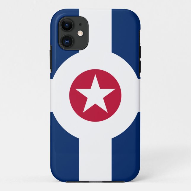 Coques Case-Mate iPhone Drapeau IMPRIMÉ d'Indianapolis (Dos)