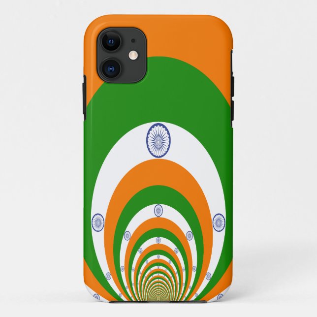 Coques Case-Mate iPhone Drapeau indien Kaleidoscope : Unité et patriotisme (Dos)
