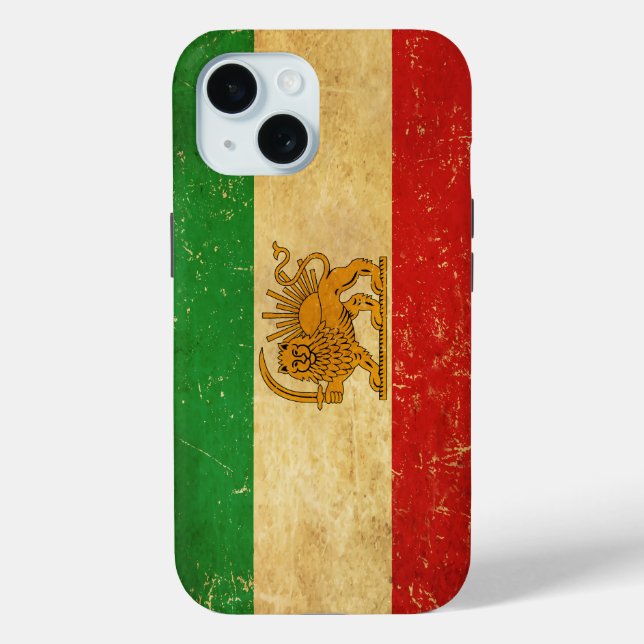 Coques Case-Mate iPhone Drapeau Iran Lion et Sun Shah d'Iran (Verso)