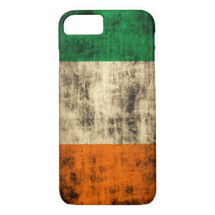 Coque iPhone 7 Drapeau irlandais grunge