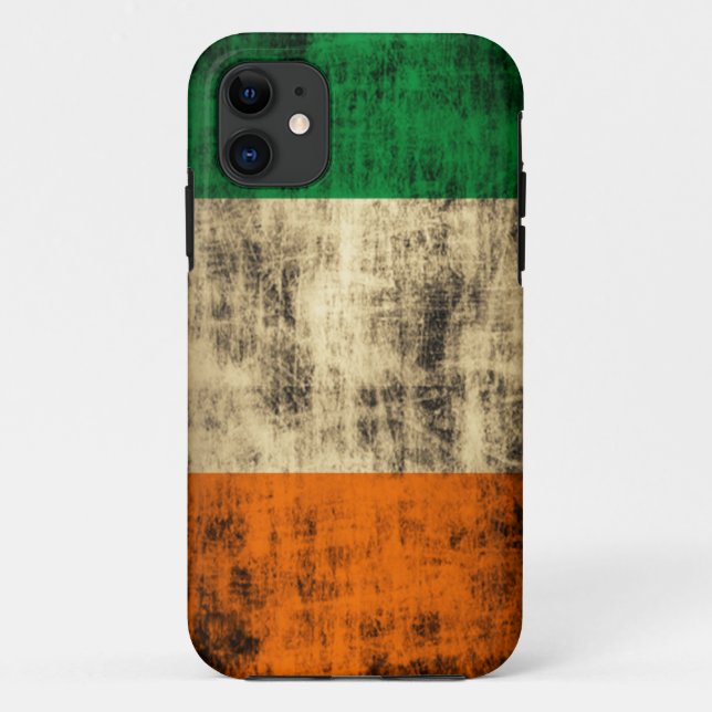 Coques Case-Mate iPhone Drapeau irlandais grunge (Dos)