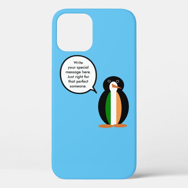 Coques Case-Mate iPhone Drapeau irlandais parlant Mme Penguin (Verso)