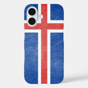 Coques iPhone 16 Drapeau Islande Grunge