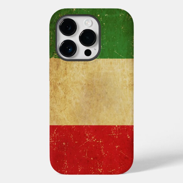 Coques Case-Mate iPhone Drapeau italien Vintage Grunge (Verso)