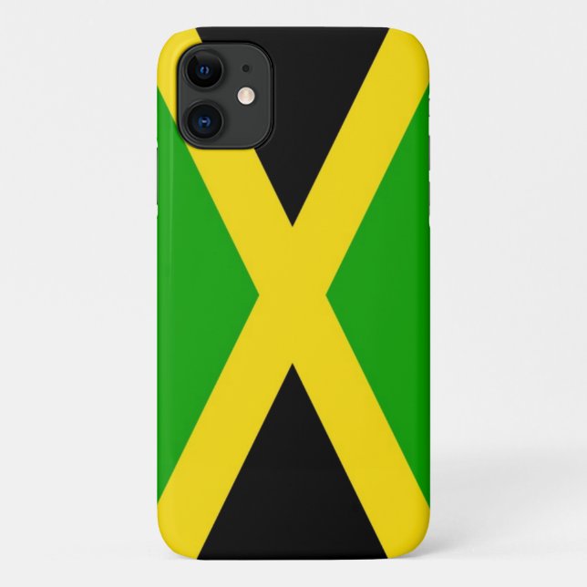 Coques Case-Mate iPhone Drapeau jamaïcain, noir, vert et jaune (Dos)