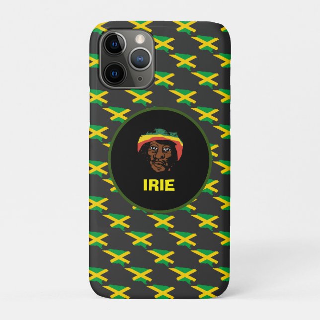 Coques Case-Mate iPhone Drapeau jamaïcain, Tête rastafarienne, Jamaïque (Dos)