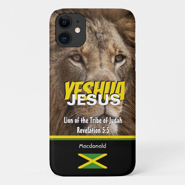 Coques Case-Mate iPhone Drapeau JESUS Lion Tribe de Juda JAMAICA Customisé (Dos)