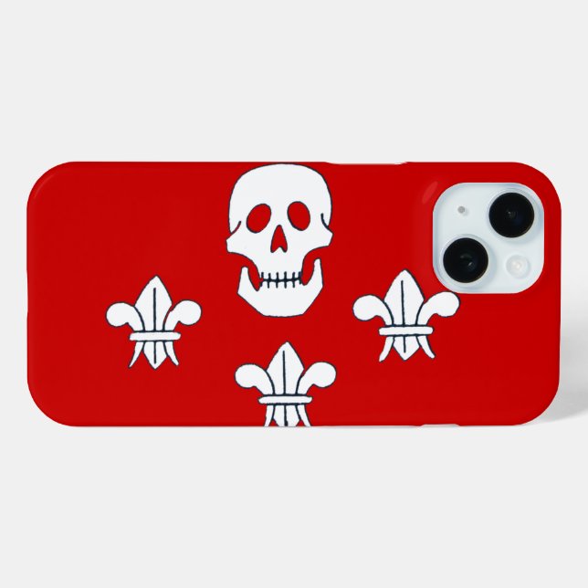 COQUES Case-Mate iPhone DRAPEAU JOLLY ROGER ET TROIS LIEUX (Verso (horizontal))