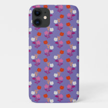 Drapeau lesbien rouge et rose subtil Fleurs