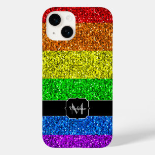 Coques Pour iPhone Drapeau LGBT vibrante parties scintillant arc-en-c