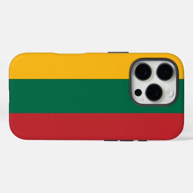 Coques Case-Mate iPhone Drapeau Lituanie (Verso (horizontal))