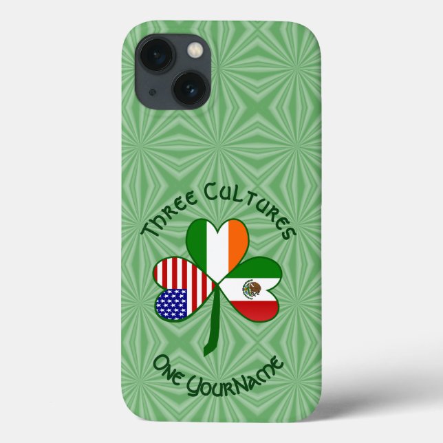 Coques Case-Mate iPhone Drapeau mexicain irlandais américain Shamrock pers (Verso)