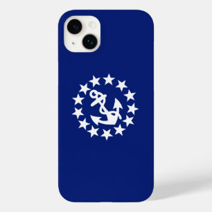 Coque Case-Mate iPhone Drapeau Nautique Américain Ancre Étoiles Bleu