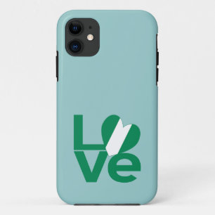 Coque Case-Mate iPhone Drapeau nigérian coeur LOVE vert