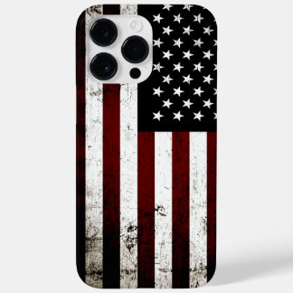Coque Case-Mate iPhone Drapeau noir américain Grunge