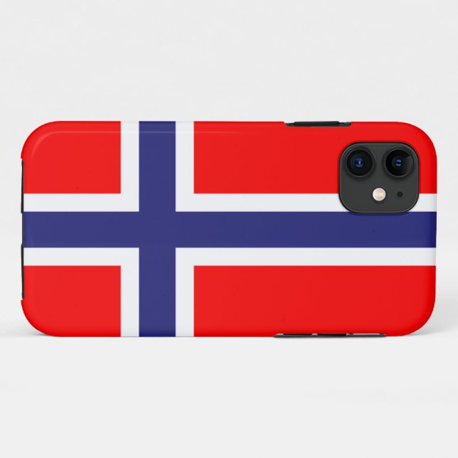 Coques Case-Mate iPhone Drapeau norvégien (Dos (Horizontal))