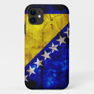 Coque iPhone 11 Drapeau patiné de la Bosnie