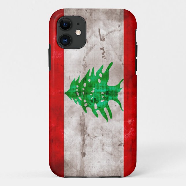 Coques Case-Mate iPhone Drapeau patiné du Liban (Dos)