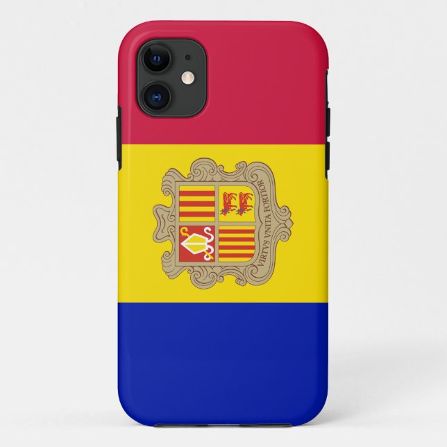 Coques Case-Mate iPhone Drapeau patriotique d'Andorre (Dos)