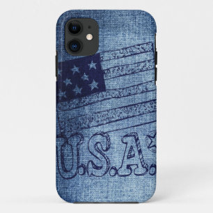 Etui iPhone Case-Mate Drapeau patriotique des Etats-Unis dans le bleu de