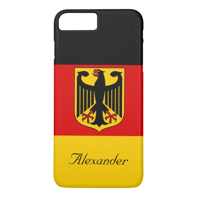 Coques Case-Mate iPhone Drapeau personnalisé de l'Allemagne avec armoiries (Dos)