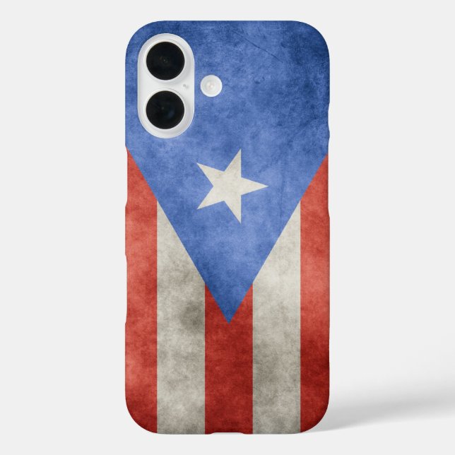 Coques Case-Mate iPhone Drapeau Porto Rico Grunge (Verso)