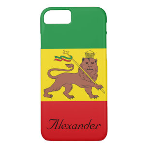Etui iPhone Case-Mate Drapeau rastafarien personnalisé d'Ethiopie Lion d