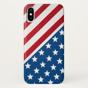 Coques Pour iPhone Drapeau rouge et bleu américain Motif
