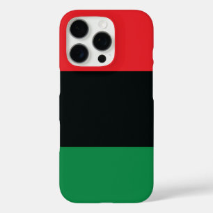 Coque iPhone 16 Pro Drapeau rouge, noir et vert