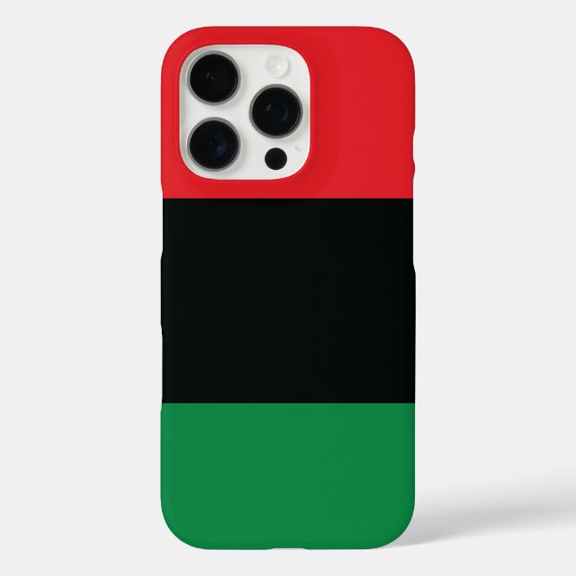 Coques Case-Mate iPhone Drapeau rouge, noir et vert (Verso)