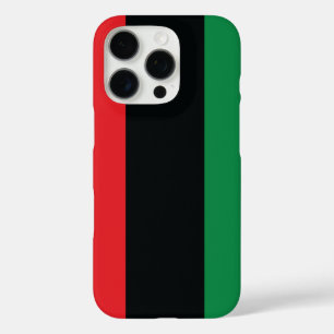Coque iPhone 16 Pro Drapeau rouge, noir et vert