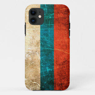 Coque Case-Mate iPhone Drapeau russe vintage rayé et porté
