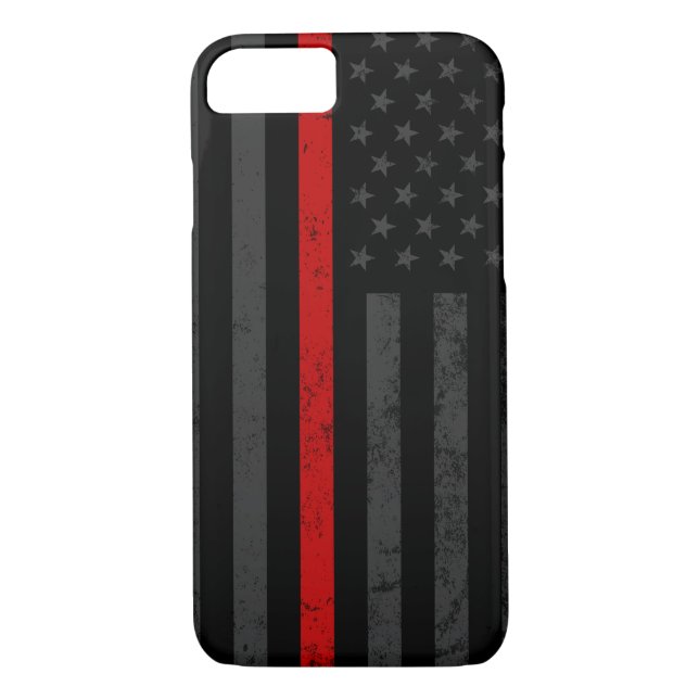 Coques Case-Mate iPhone Drapeau sale foncé de pompier (Dos)